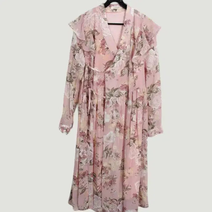 [BUNJANG] Chicline Wrap Style Flower Pink Dress (Women&