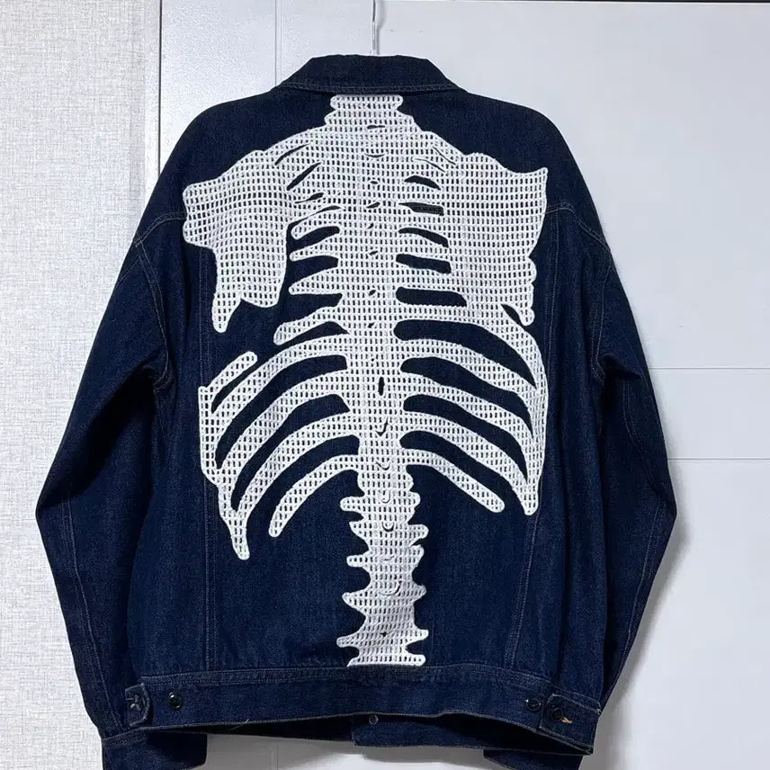 [BUNJANG] Vintage Denim Jacket / 빈티지 본 디테일 데님 청자켓
