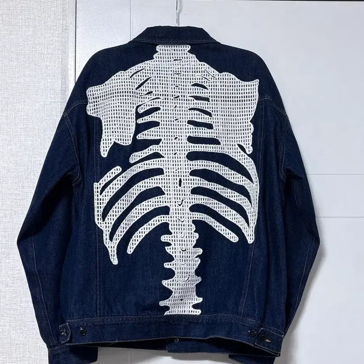 [BUNJANG] Vintage Denim Jacket / 빈티지 본 디테일 데님 청자켓