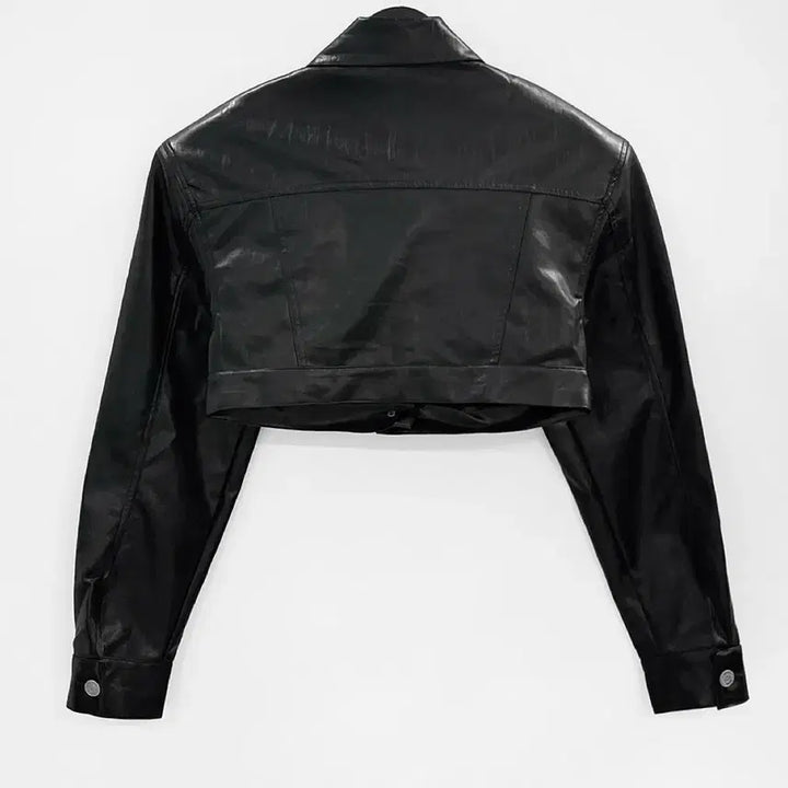 [BUNJANG] Project Wave Leather Multi Crop Jacket / 프로젝트 웨이브 레더 멀티 크롭 자켓 새상품