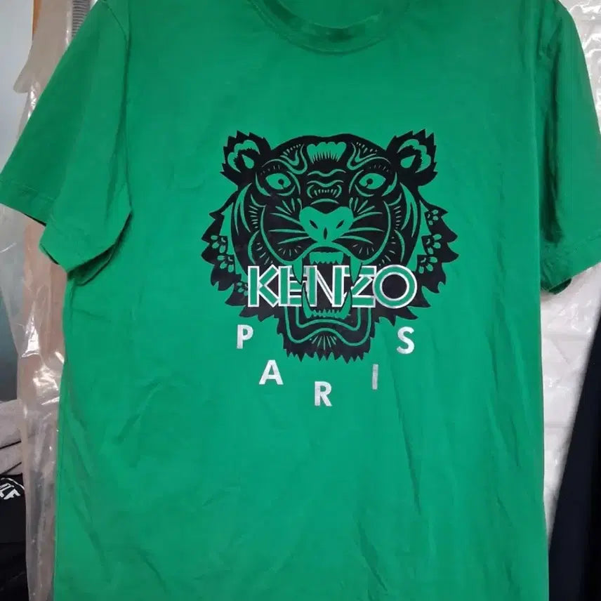 [BUNJANG] KENZO Tiger Short Sleeve T-shirt Green / KENZO 겐조 타이거 반팔 티셔츠 그린