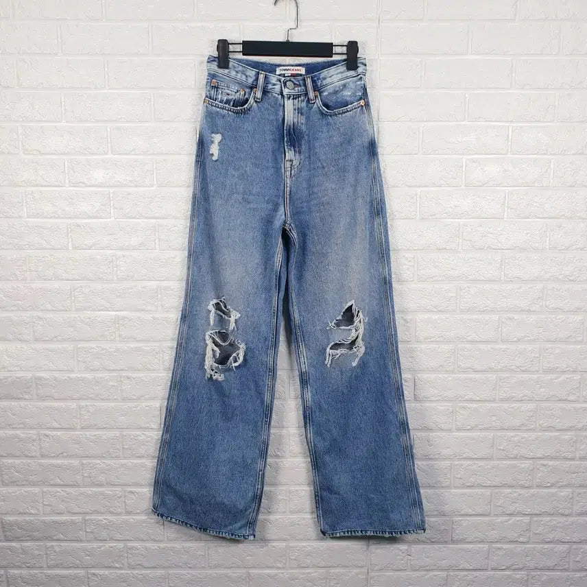 [BUNJANG] Tommy Hilfiger Distressed Wide Jeans (Women&