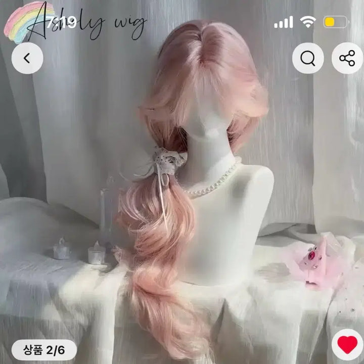 [BUNJANG] Pink Cosplay Wig / [새상품/미사용] 통가발 핑크 코스프레 가발