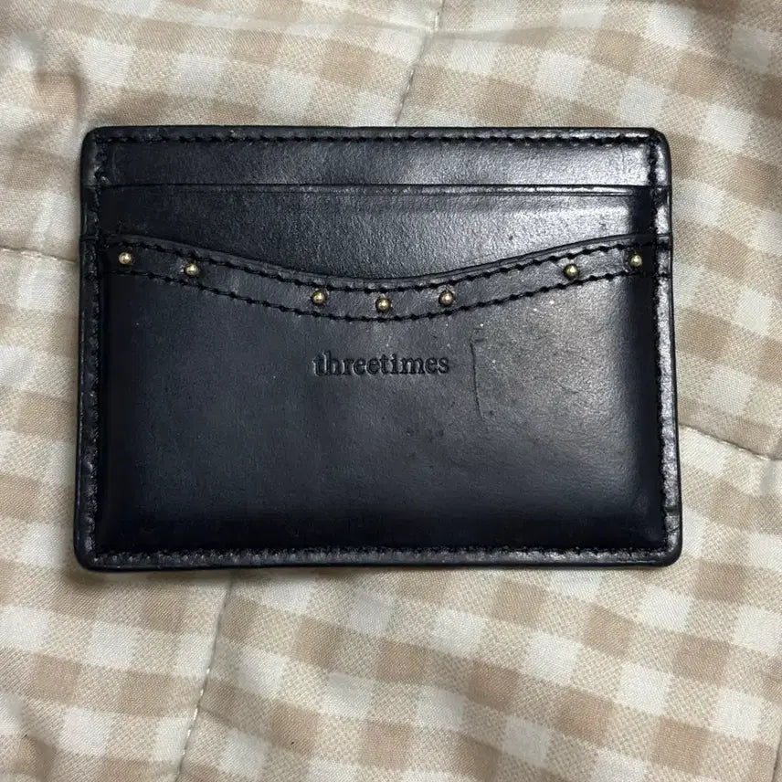 [BUNJANG] 3 Times Classic Stud Card Holder / 쓰리타임즈 Classic stud card holder