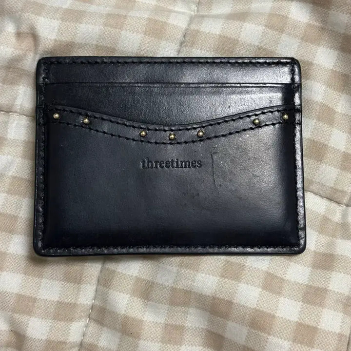 [BUNJANG] 3 Times Classic Stud Card Holder / 쓰리타임즈 Classic stud card holder