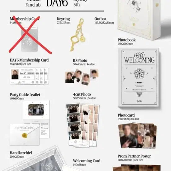 [BUNJANG] Day6 My Day 5th Generation Membership Kit (Excluding Membership Card) / 데이식스 5기 기트