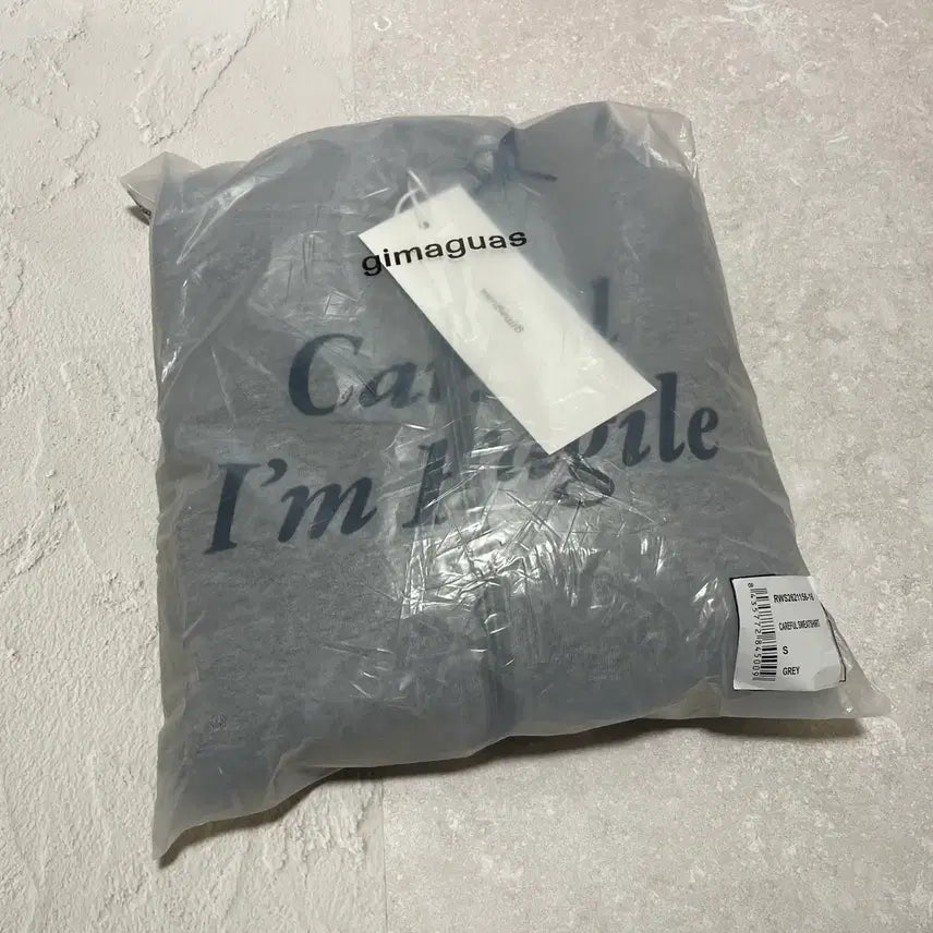 [BUNJANG] Careful X Im Fragile Logo Hooded Zip-Up Jacket Grey / [S,M,L] 새상품 기마구아스 careful 케어풀 후드 집업 그레이