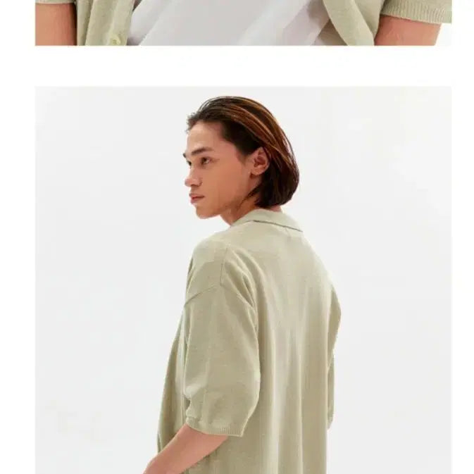 [BUNJANG] Custom A Clock Oatmeal Cardigan / 커스텀어클락 반팔 카라 가디건 오트밀