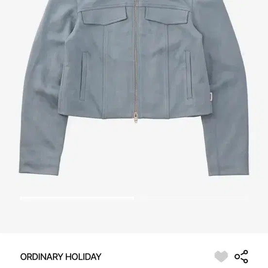 [BUNJANG] Ordinary Holiday Blue Suede Jacket / 오디너리 홀리데이 블루 스웨이드 자켓