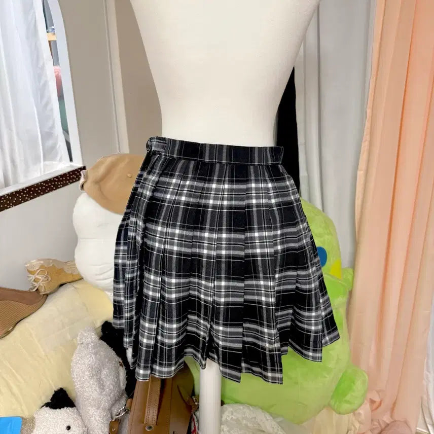 [BUNJANG] Vintage Japanese Check Pleated Skirt / 일본 빈티지 체크 플리츠 스커트 일본교복