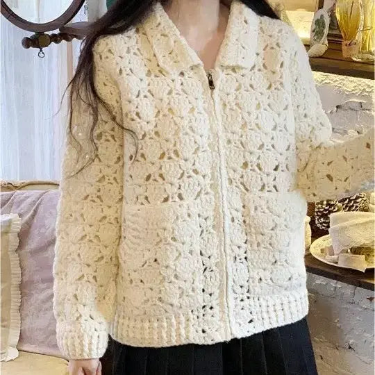 [BUNJANG] Milkcocoa Handmade Zip-up Cardigan / 밀크코코아 핸드메이드 집업 가디건