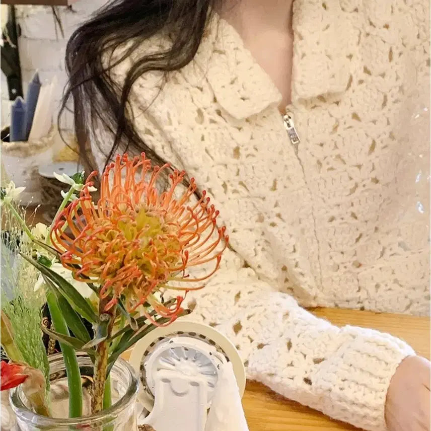 [BUNJANG] Milkcocoa Handmade Zip-up Cardigan / 밀크코코아 핸드메이드 집업 가디건