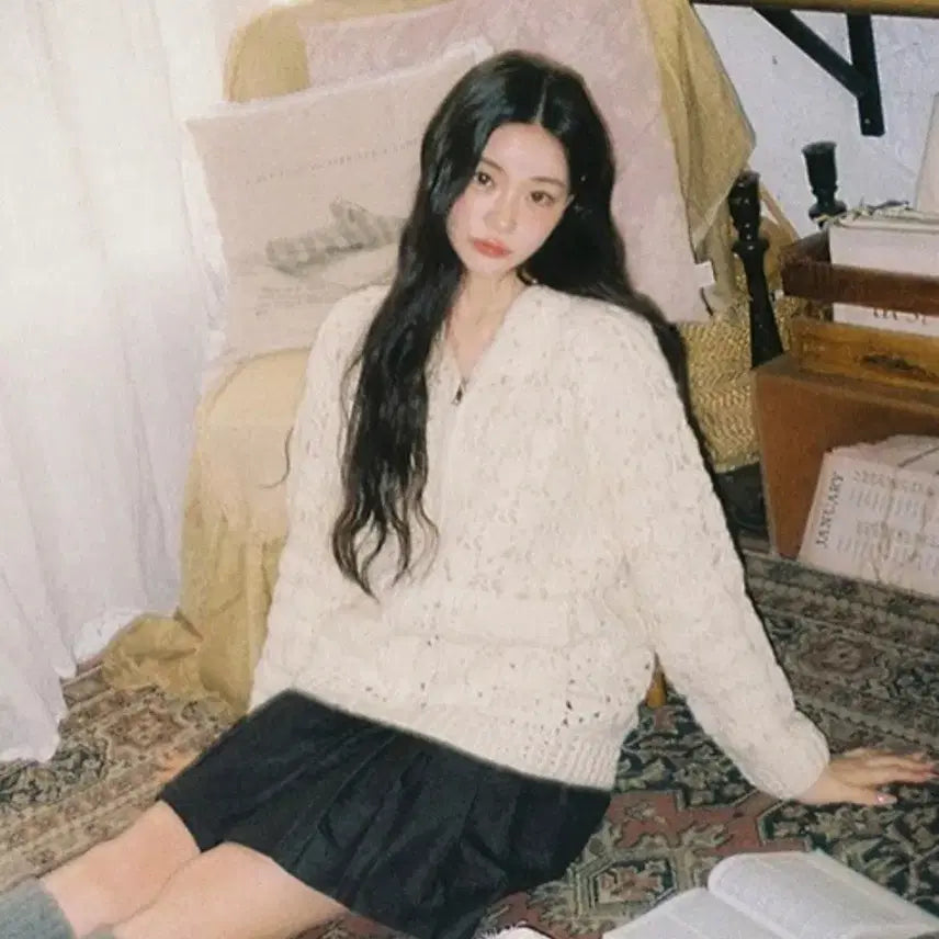 [BUNJANG] Milkcocoa Handmade Zip-up Cardigan / 밀크코코아 핸드메이드 집업 가디건