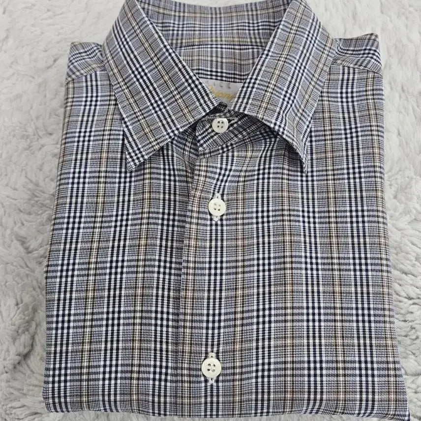 [BUNJANG] Brioni Cotton Weave Check Shirt / 브리오니 코튼 직조 체크 셔츠 [ 로로피아나 쿠치넬리 톰포드 에르메스