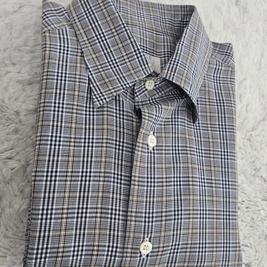 [BUNJANG] Brioni Cotton Weave Check Shirt / 브리오니 코튼 직조 체크 셔츠 [ 로로피아나 쿠치넬리 톰포드 에르메스