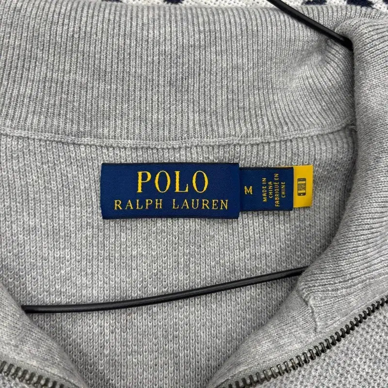 [BUNJANG] Polo Ralph Lauren Embroidered Logo Half-Zip Knit Sweater M / 폴로 랄프로렌 신형 자수로고 반집업 니트 M P00002