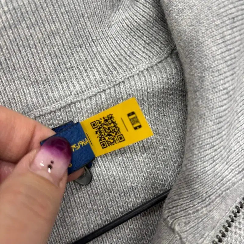 [BUNJANG] Polo Ralph Lauren Embroidered Logo Half-Zip Knit Sweater M / 폴로 랄프로렌 신형 자수로고 반집업 니트 M P00002