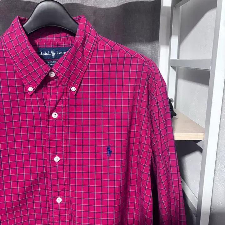 [BUNJANG] Polo Ralph Lauren Checkered Shirt / 폴로 랄프로렌 체크 셔츠 레드