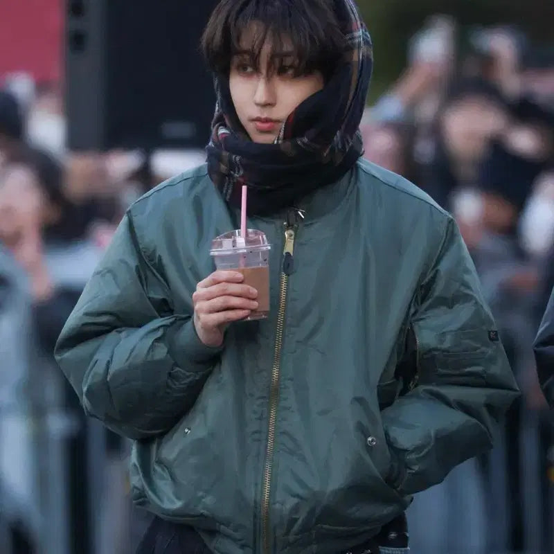 [BUNJANG] Traveler Check Muffler Black (Stray Kids Han Worn) / 트래블러 체크 머플러 블랙 (스키즈 한 착용) 급처!!