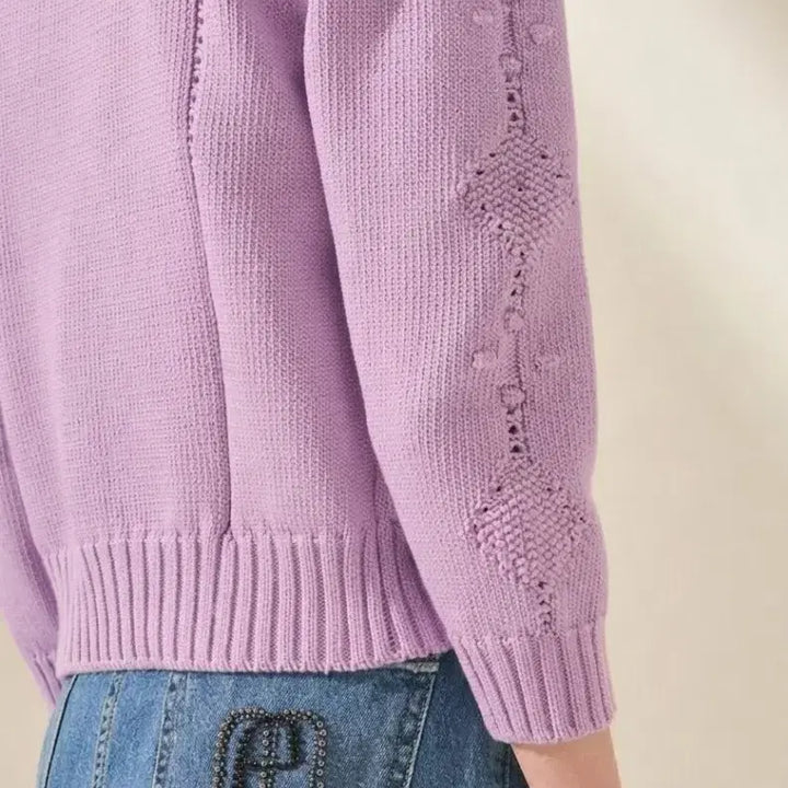[BUNJANG] Mine Lilac Cardigan with Jewel Buttons / 23년 한섬 마인  가디건 보석 단추로 완성되는 분위기 가디건