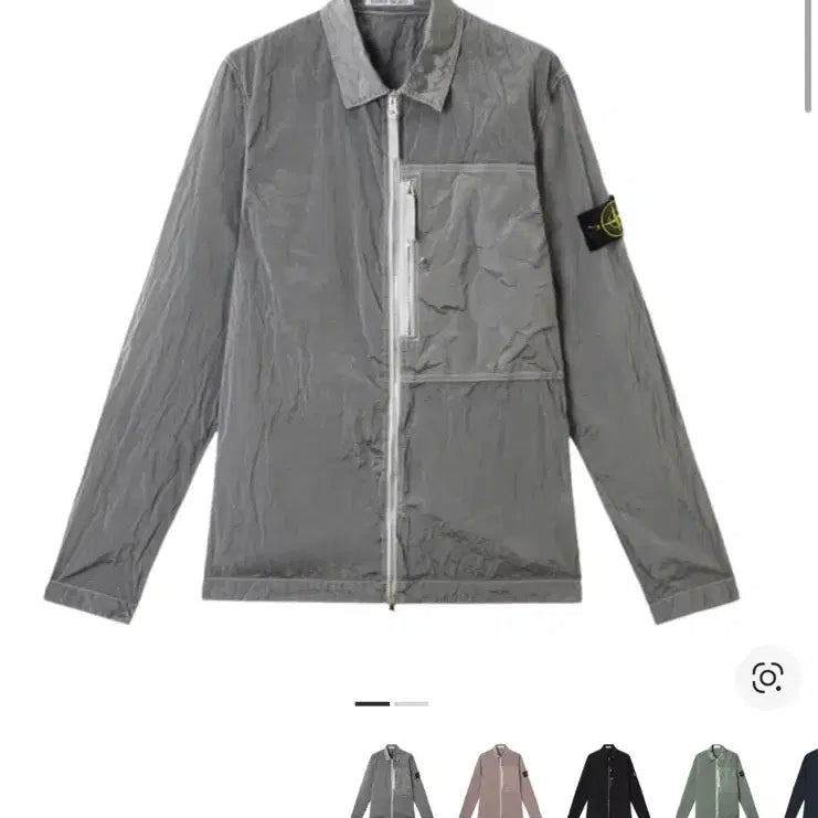 [SOLD OUT] 스톤아일랜드 나일론 메탈 오버셔츠 펄 그레이
