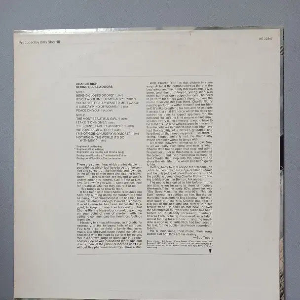 [SOLD OUT] Charlie Rich "The Most Beautiful Girl"