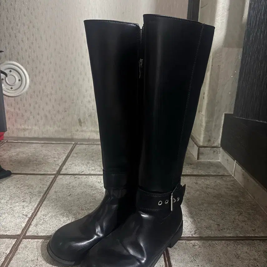 [BUNJANG] Leather Long Boots / 가죽롱부츠