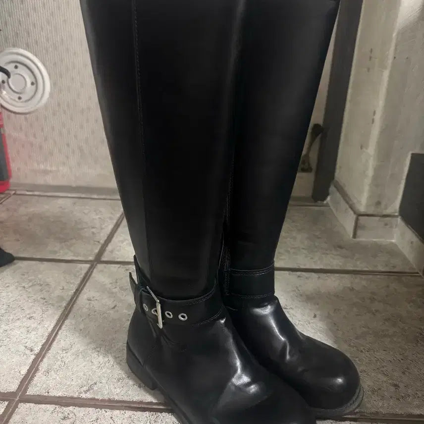[BUNJANG] Leather Long Boots / 가죽롱부츠