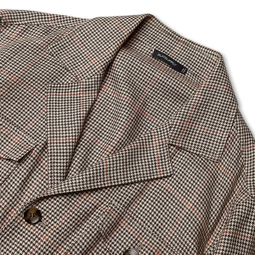 [BUNJANG] Suit Supply Magee Gunclub Check Belted Safari Jacket / 수트 서플라이 [Suit Supply] 마지 건클럽 체크 벨트 자켓