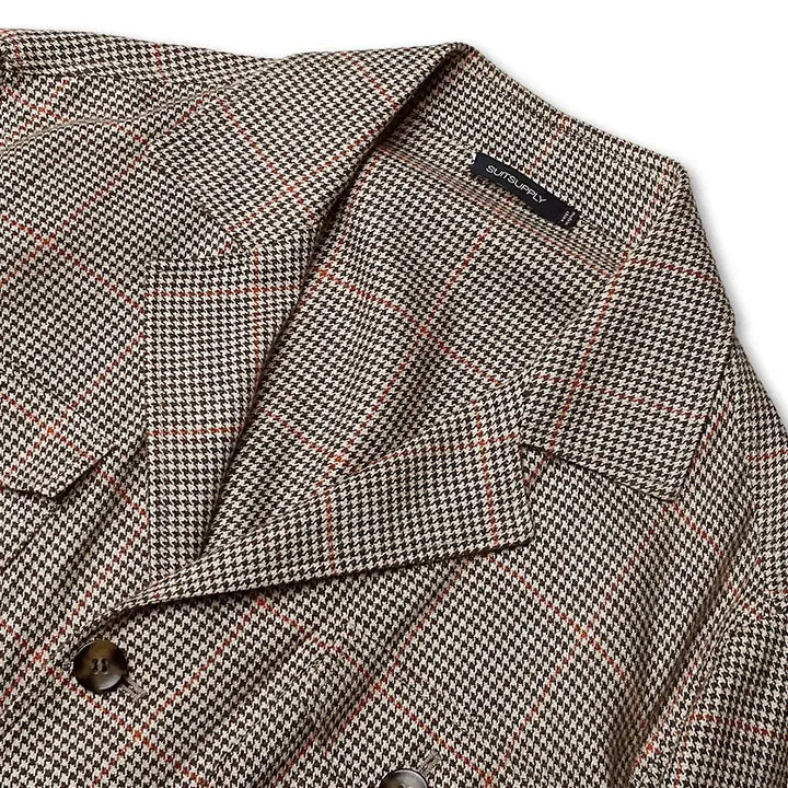 [BUNJANG] Suit Supply Magee Gunclub Check Belted Safari Jacket / 수트 서플라이 [Suit Supply] 마지 건클럽 체크 벨트 자켓