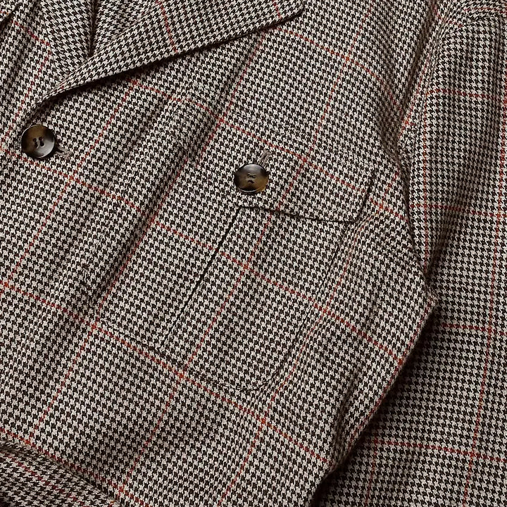[BUNJANG] Suit Supply Magee Gunclub Check Belted Safari Jacket / 수트 서플라이 [Suit Supply] 마지 건클럽 체크 벨트 자켓