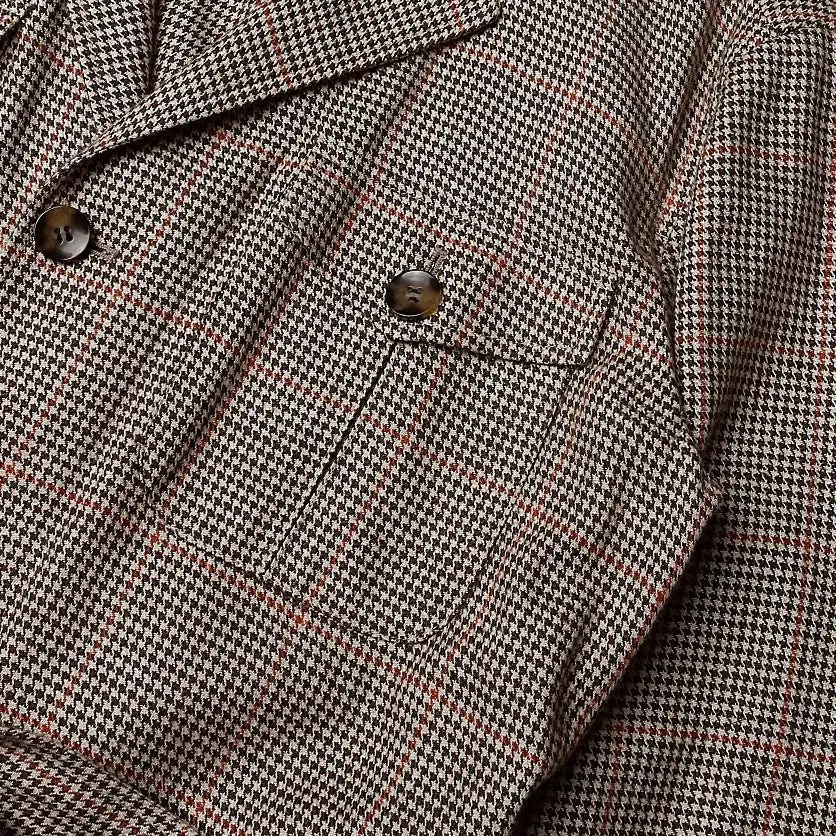 [BUNJANG] Suit Supply Magee Gunclub Check Belted Safari Jacket / 수트 서플라이 [Suit Supply] 마지 건클럽 체크 벨트 자켓