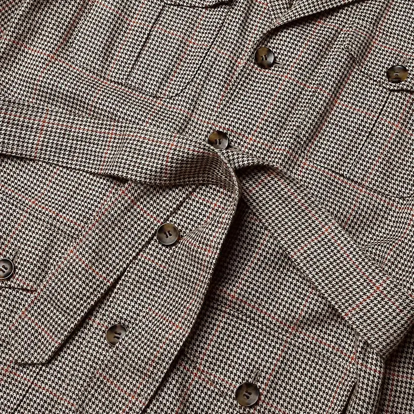 [BUNJANG] Suit Supply Magee Gunclub Check Belted Safari Jacket / 수트 서플라이 [Suit Supply] 마지 건클럽 체크 벨트 자켓
