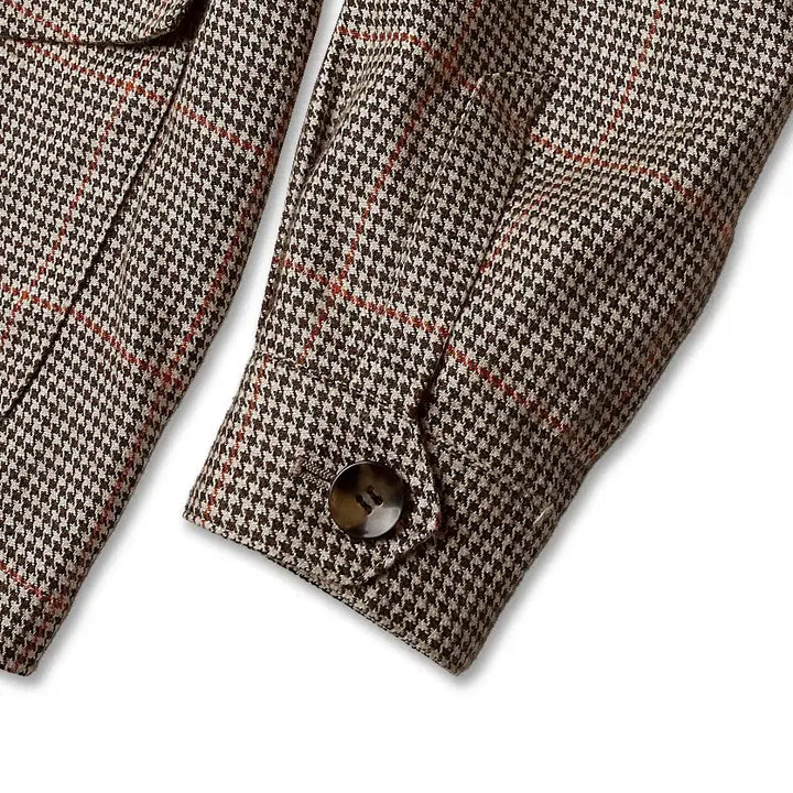 [BUNJANG] Suit Supply Magee Gunclub Check Belted Safari Jacket / 수트 서플라이 [Suit Supply] 마지 건클럽 체크 벨트 자켓