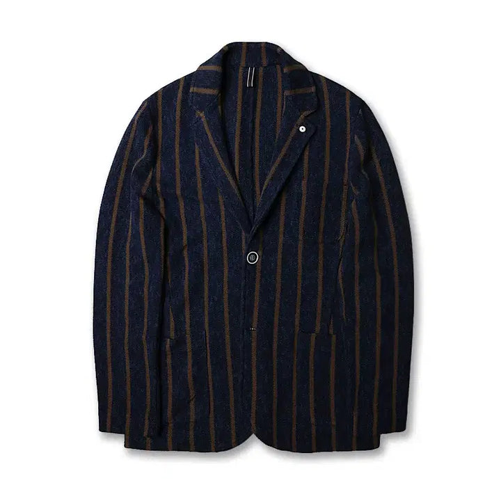 [BUNJANG] L.B.M. 1911 Cotton Linen Striped Knit Jacket / 루비암 1911 [L.B.M 1911] 코튼 린넨 스트라이프 니트 자켓