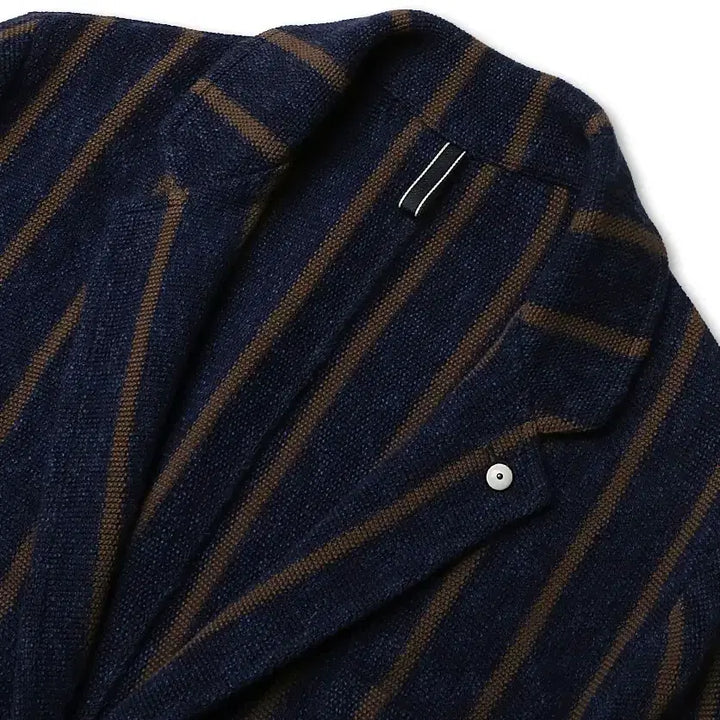 [BUNJANG] L.B.M. 1911 Cotton Linen Striped Knit Jacket / 루비암 1911 [L.B.M 1911] 코튼 린넨 스트라이프 니트 자켓