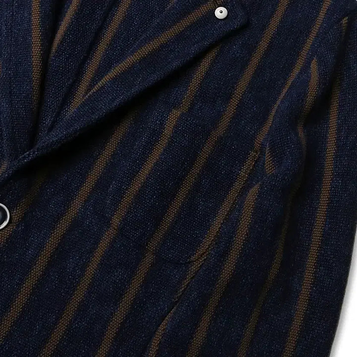 [BUNJANG] L.B.M. 1911 Cotton Linen Striped Knit Jacket / 루비암 1911 [L.B.M 1911] 코튼 린넨 스트라이프 니트 자켓