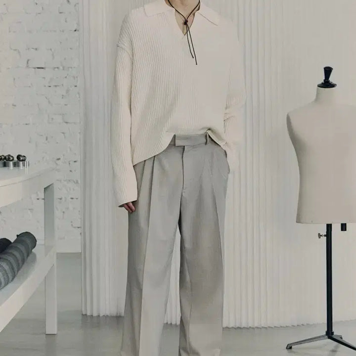 [BUNJANG] H&amp;M 아뜰리에 그레이 투턱 울 슬랙스 / H&amp;M 아뜰리에 그레이 투턱 울 슬랙스