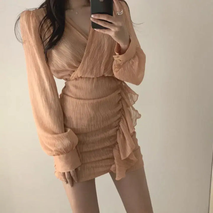 [BUNJANG] Objet S. Shirring Dress / [오브제스트] 제작 셔링 원피스