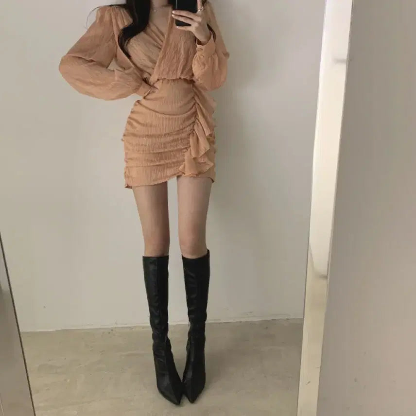 [BUNJANG] Objet S. Shirring Dress / [오브제스트] 제작 셔링 원피스