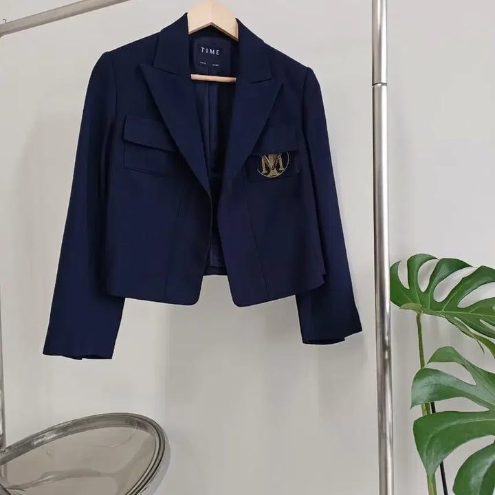 [BUNJANG] Time Homme Emblem Cropped Jacket / 한섬 타임  엠블럼  크롭 자켓