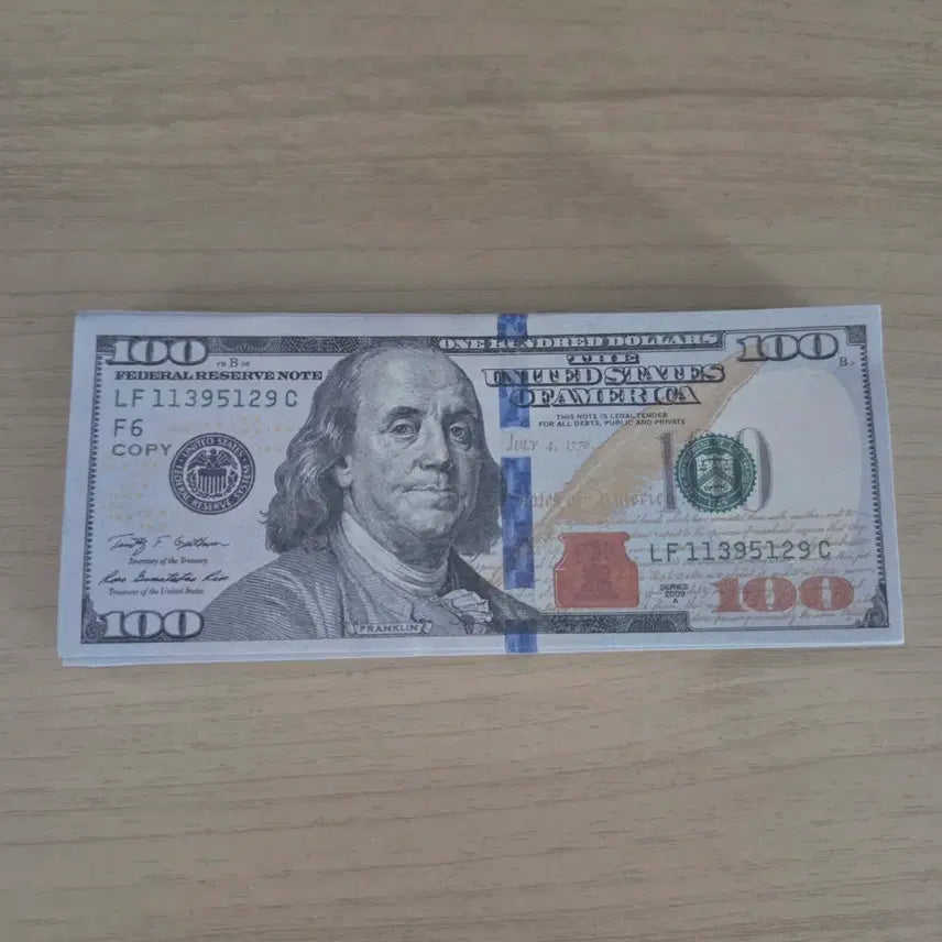 [BUNJANG] US 100 Dollar Bills Bundle Set / 미국 100달러 100장 다발묶음 (새상품)