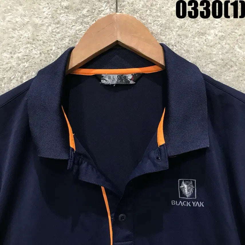 [SOLD OUT] 블랙야크 네이비 반팔 폴로티셔츠 L