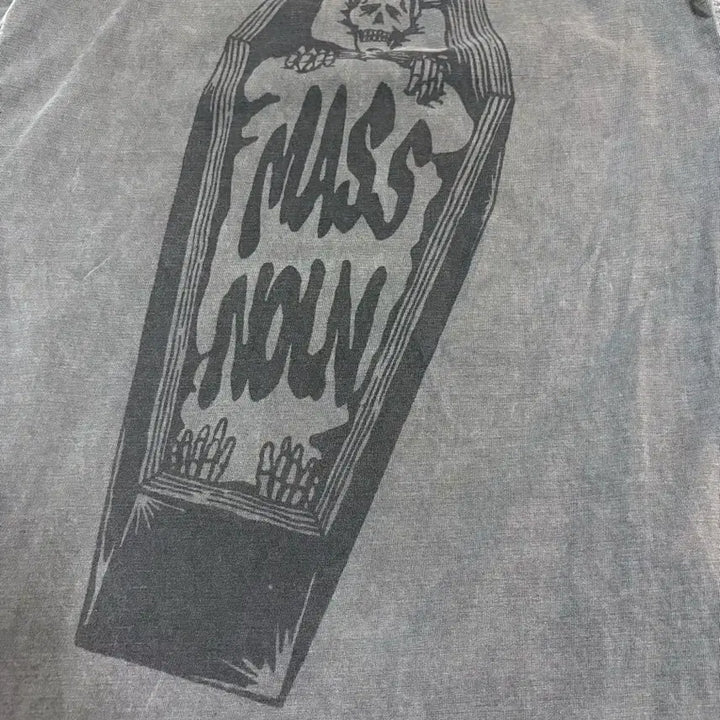 [BUNJANG] Massnoun Short Sleeve T-shirt Charcoal XL / 매스노운 반팔 차콜 Xl