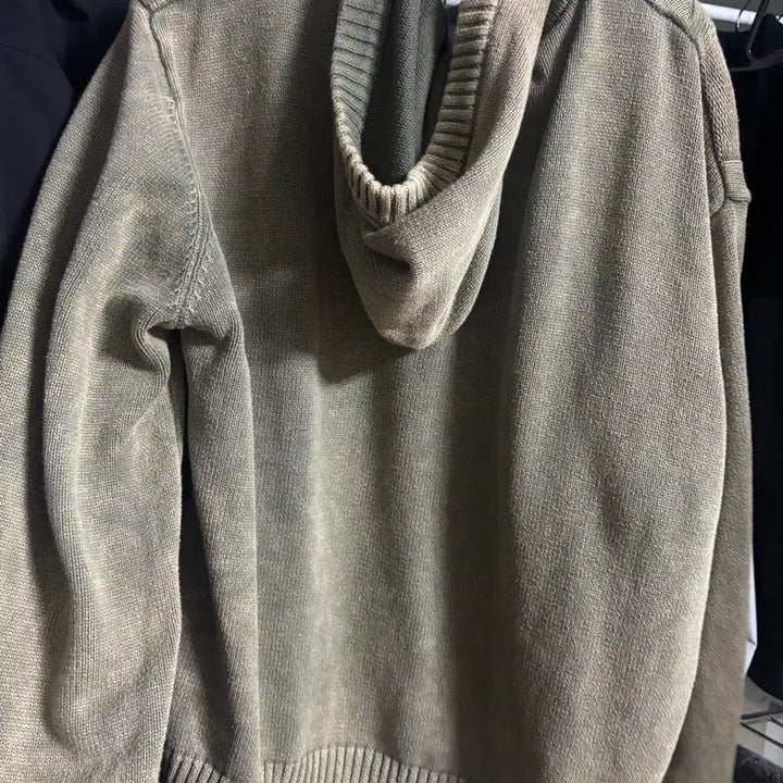 [BUNJANG] Guvin Vintage Cable Washed Hoodie Zip-up / 구빈 빈티지 케이블 워싱 후드집업
