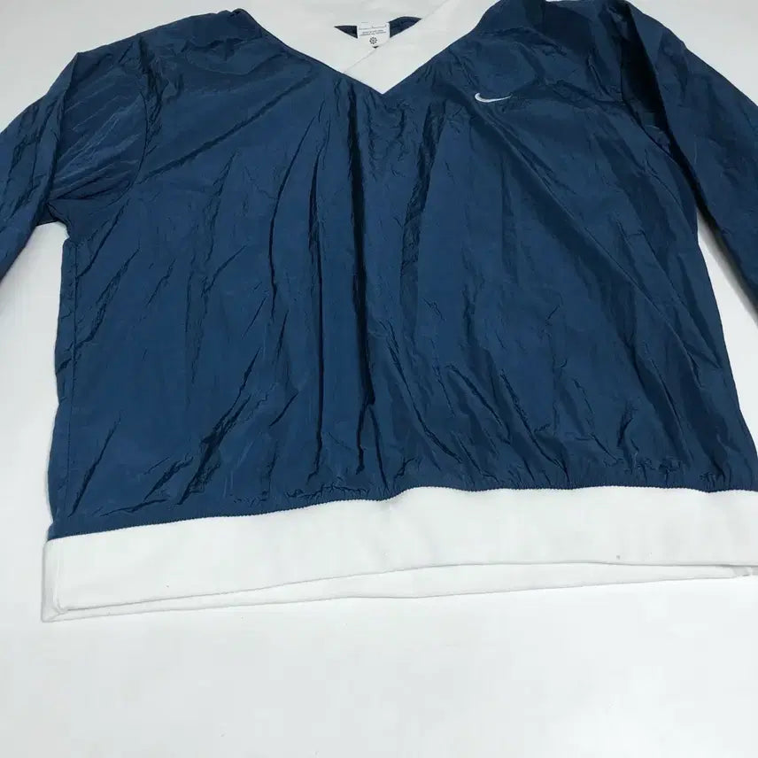 [BUNJANG] Nike V-Neck Pullover Warm-up Navy/White L / 나이키 V넥 풀오버 웜업 네이비/화이트 L