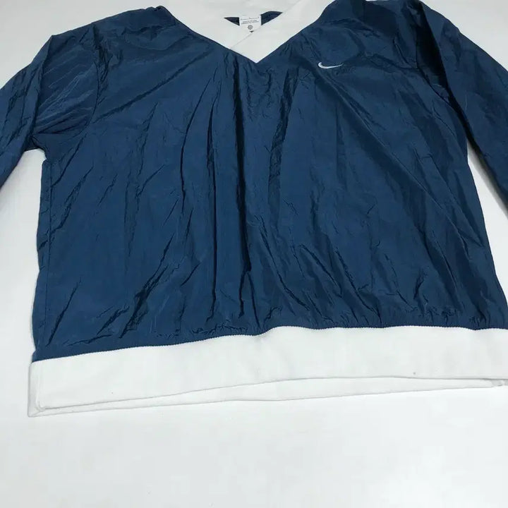 [BUNJANG] Nike V-Neck Pullover Warm-up Navy/White L / 나이키 V넥 풀오버 웜업 네이비/화이트 L
