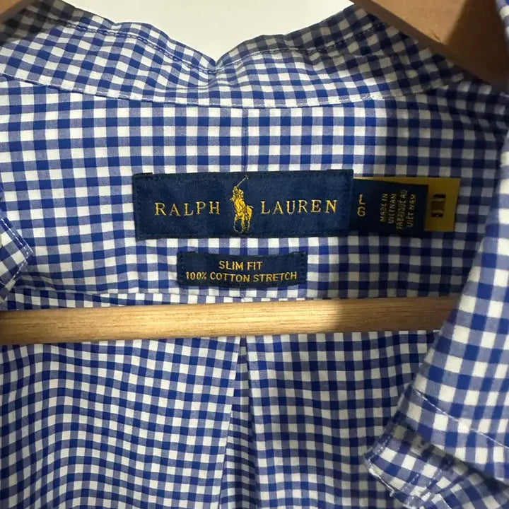 [BUNJANG] Polo Gingham Shirt L Size / 폴로 깅엄셔츠