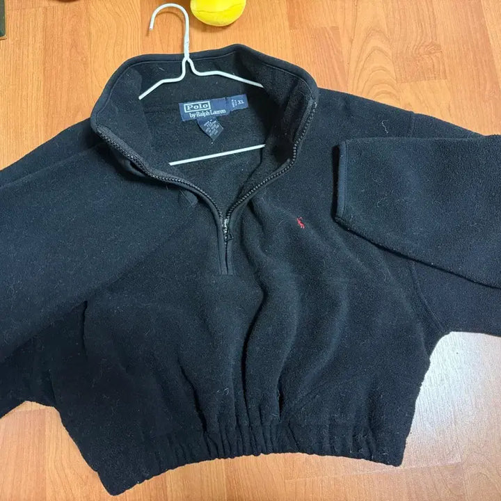[BUNJANG] Polo Vintage Half-Zip Crop Top / 빈티지 폴로 반집업