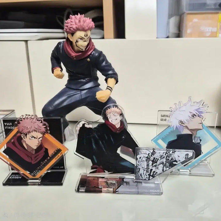 [BUNJANG] Jujutsu Kaisen Sukuna Yuji Gojo Figure &amp; Acrylic Stand Bundle Set / 주술회전 스쿠나 유지 고죠 피규어 아크릴